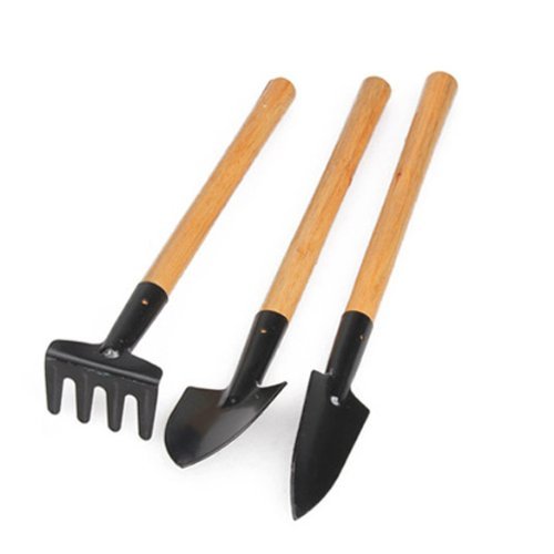Tenflyer 3pcs Set Mini Garden Plant Tool Gardening Tool Shovel Rake