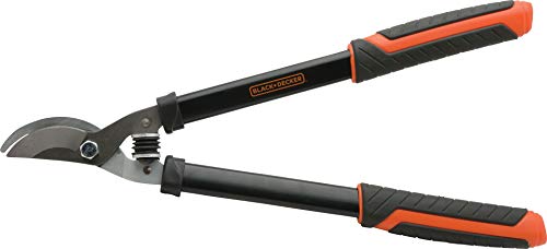 BLACKDECKER 54cm 21 Bypass Lopper Garden BlackOrange