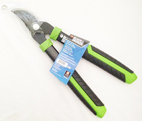 Black Decker Green 15 Bypass Pruning Loppers -- Non-Stick Hardened Steel Blades