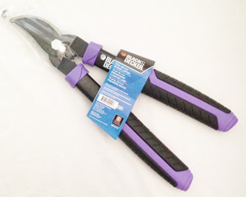 Black Decker Purple 15 Bypass Pruning Loppers -- Non-Stick Hardened Steel Blades