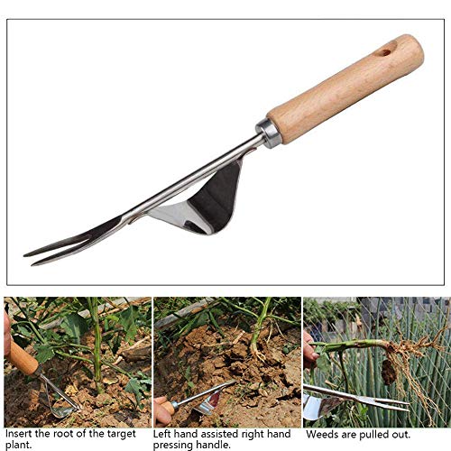 Alanfox Garden Hand Weeder Stainless Manual Weed Puller Bend-Proof Fast and Labor-Saving Premium Weeding Tools Ergonomic Handle Non-Slip Garden Tool