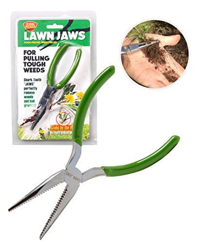 Lawn Jaws The Original Sharktooth Weed Puller Remover Weeding Gardening Tool Weeder - Pull from The Root Easily