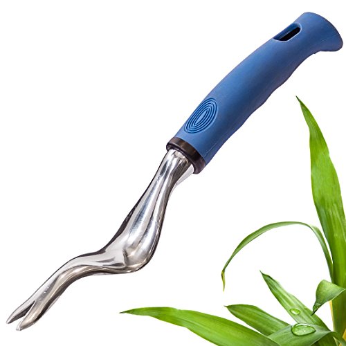 Weed Puller - Hand Held Weeding Tool For The Removal Of Dandelions - Features Forked Tip To Pull Out Weeds With