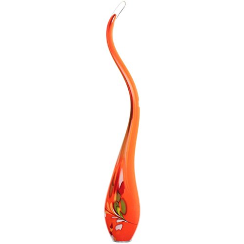 CRISTALICA Garden Flame Flame Garden Decoration Glass Hand-Blown Orange 60 cm incl Stick