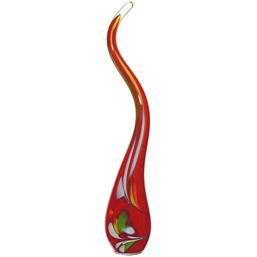 CRISTALICA Garden Flame Flame Torch Small Garden Glass Mouth-Blown 45 cm red incl Rod