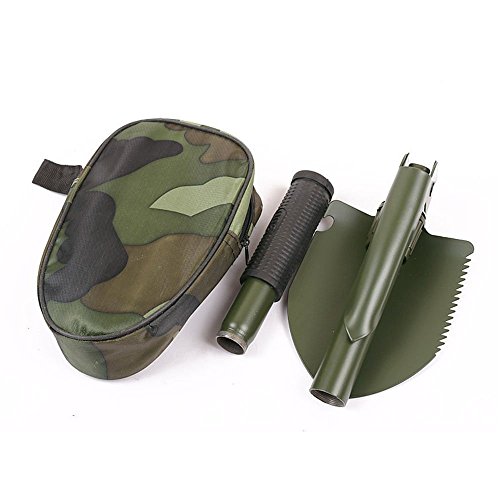 Folding Shovelmini Multi-function Camping Folding Shovel Mitiray Type Survival Trowel Dibble Pick Outdoor Tool