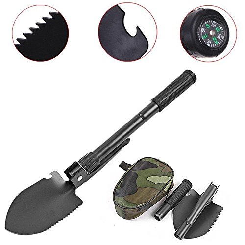 Multi-function Military Portable Folding Camping Shovel Survival Spade Trowel Dibble Pick Emergency Garden Outdoor Tool