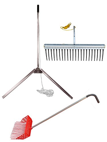 3 In 1 Lake Pond Weed Cleanup Kit Includes Cutter - Rake - Pitch Fork For Cutting And Removing Seaweed