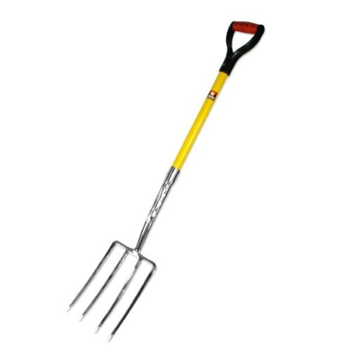 Neiko Tools 4 Tine Pitch Fork with Fiberglass D-Handle