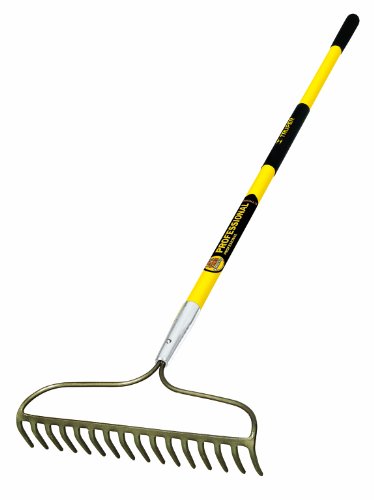 Truper 31380 Tru Pro 60-inch 16 Teeth Forged Bow Rake Fiberglass Handle 10-inch Grip