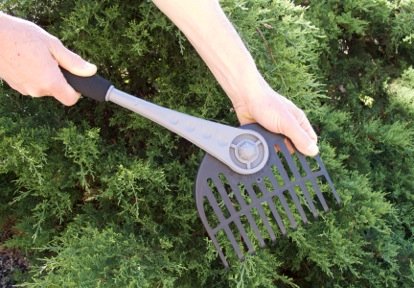 Garden Hand Rake- The Rake-Away Adjustable Fan Rake for Leaves Clippings and Spreading Mulch