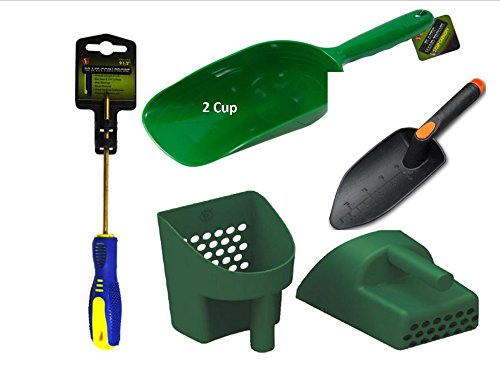 Treasure Hunters and Metal Detectors Tool Pak 3 - Sand Scoop 2 Cup Super Scooper 11 Hand Trowel Brass Coin Probe