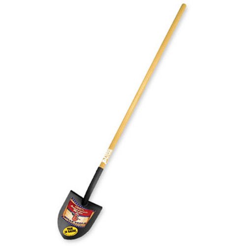Bully Tools 72515 14-Gauge Round Point Shovel with American Ash Long Handle