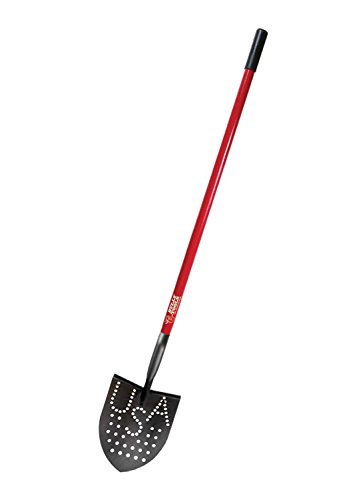 Bully Tools 92705 14-Gauge Round Point Mud Shovel with USA Pattern and Fiberglass Long Handle