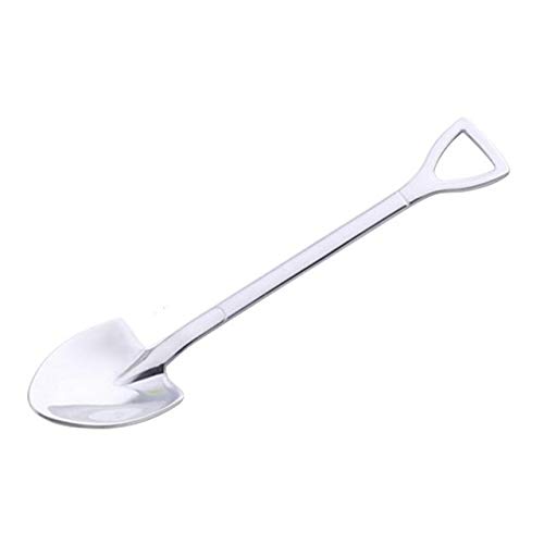 Fiesta Stainless Steel Spade Spoon Kitchen Coffee Dessert Spoons Yogurt Scoop Breakfast Salad Noodles Forks Metal Gift Dinnerware V3 silver 1