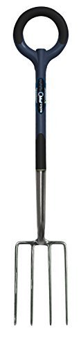 Radius Garden 20306 Pro Ergonomic Stainless Steel Digging Fork, Midnight Blue Color: Midnight Blue, Model: 20306