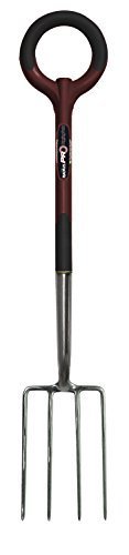 Radius Garden 20307 Pro Ergonomic Stainless Steel Digging Fork Burgundy Color Burgundy Model 20307 Outdoor