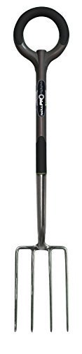Radius Garden 20308 Pro Ergonomic Stainless Steel Digging Fork, Slate Color: Slate, Model: 20308, Outdoor & Hardware