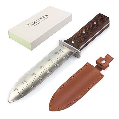 Hori Hori Garden Knife Ideal Gardening Digging Landscaping Weeding Tool Stainless Steel Blade With Protective