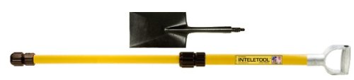 Inteletool Telescopic Spade Shovel with D Grip 2 to 4 foot