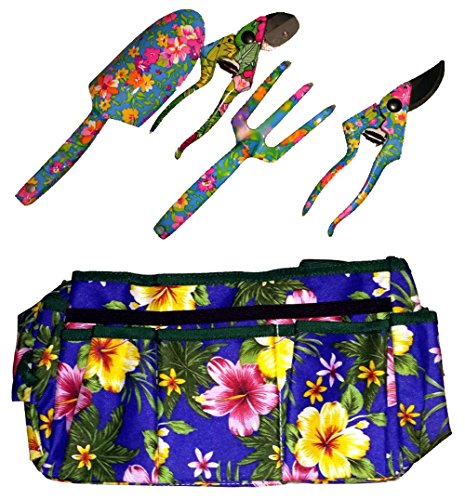 Mothers Day Gift - High Quality 5 Piece Floral Garden Hand Tools With Flower Design Bag Cultivator Spade 2