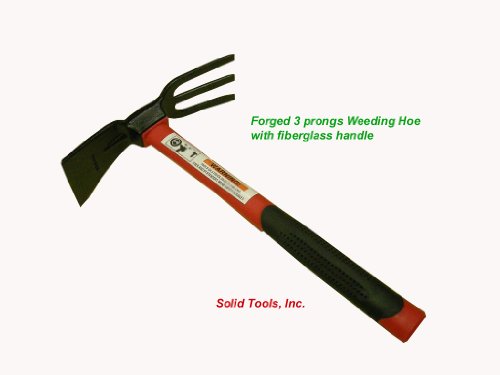 Adze Hoe With Fork Dual Headed Weeding Tool