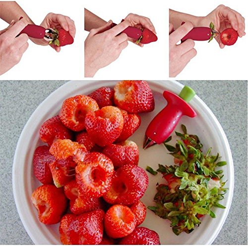 2pcs Strawberry Hullers Fruits Digging Tools Tomato Nuclear Corers Stalks Stem Remover Fruit Knife Kitchen Accessories