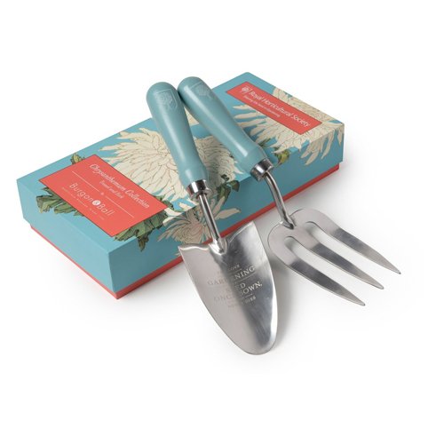 Burgon Ball Womens Ladies Chrysanthemum Collection Gardening Trowel and Fork Gift Set