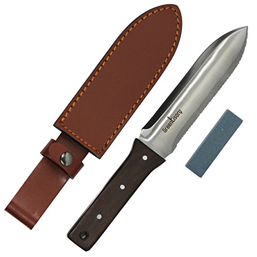 Greentisory Master Gardener Hori Hori Knife With Extra Thick Leather Sheath-great Gardening Trowels