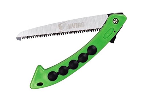 Shviro Folding Hand Saw - Ideal Tree Pruning Tool For Your Garden - High Carbon Steel Blade With Heat Treated