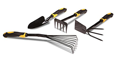Steel Gardening Hand Tools Set With Ergonomic Handles - 4 Pieces By Build It Right