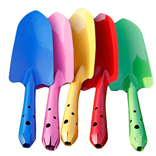 Amgate 2 Pcs Random Color Thicken Iron Garden Hand Mini Trowel Home Garden Tools