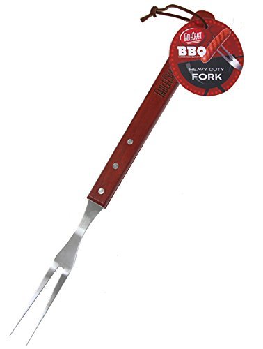 TableCraft BBQF BBQ Stainless Steel Fork with Wood Handle 20-Inch Silver
