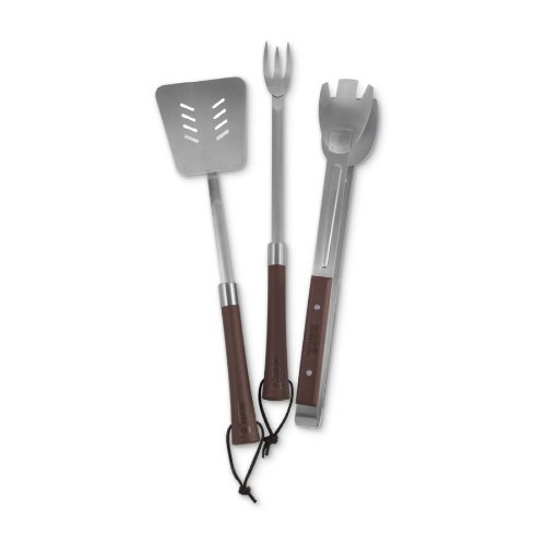 Weber Original Stainless Steel Fork Spatula and Tongs BBQ Grill Set