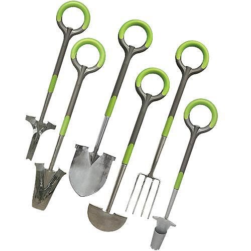 Radius Garden Tool Set - Edger Transplanter Shovel Fork Weeder and Bulb Auger