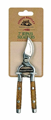 Joseph Bentley Traditional Garden Tools  Bypass Stainless Steel Secateurs Pruners 7-Inch