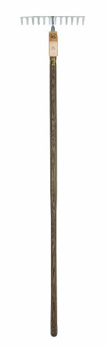 Joseph Bentley Traditional Garden Tools Stainless Steel Garden Soil Rake 12-Tine