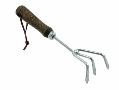 Joseph Bentley Traditional Garden Tools Stainless Steel Hand 3-prong Cultivator