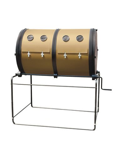 Mantis Compost-Twin Dual Chamber Composter 65 W x 66 H x 41 D-Inch