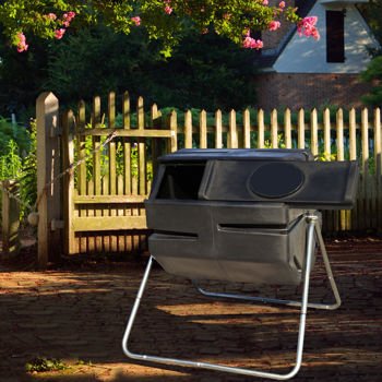 Yimby 6 Cubic Feet Durable Uv Resistant Recycled Plastic With Galvanized Steel Frame Tumbling Composter Rm4000