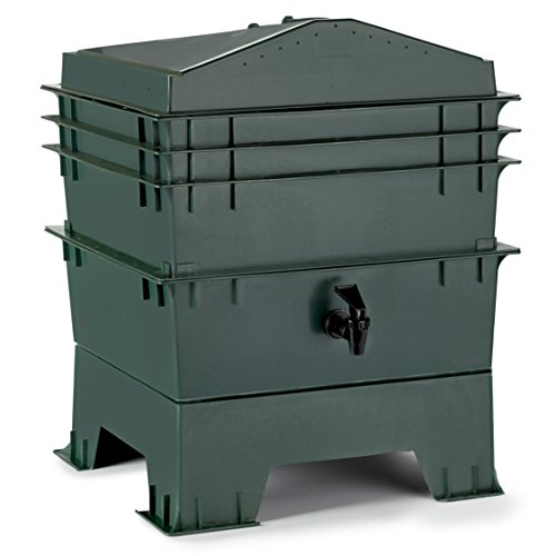 Chefs Star 3-Tray Stackable  Expandable Recycled Plastic Odorless Worm Composter