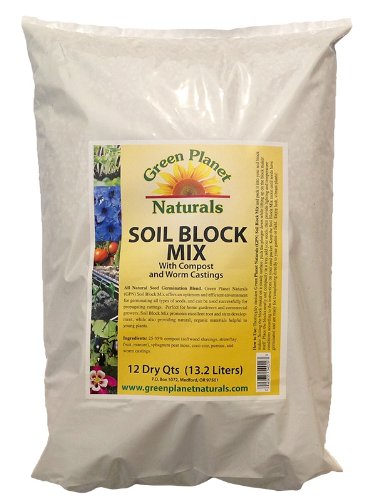 Quality - Soil Block Mix with Compost and Worm Castings - 12 Dry Quarts