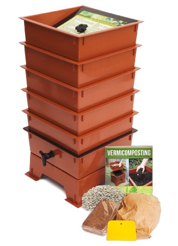 Worm Factory Ds5tt 5-tray Worm Composter Terra Cotta