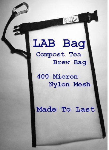 Compost Tea Brew Bag : 400 Micron Nylon Mesh, Made To Last In The Usa (5 Gallon Bucket Sized (9"x14"))