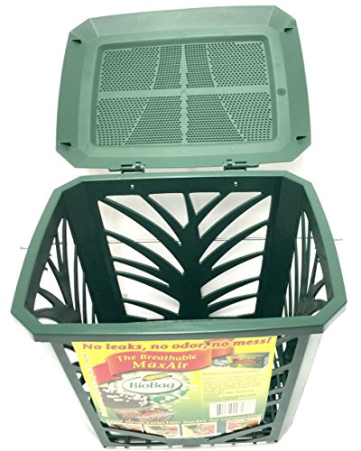 MaxAir 2Gal Compost Bucket 85H X 95L X 75W No leaks No odor No Mess BioBag Not Included
