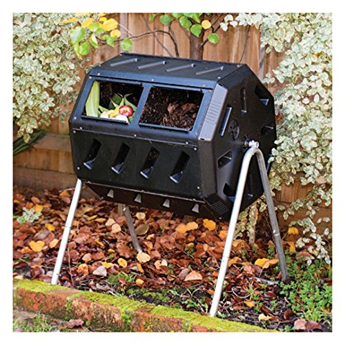 Compost Tumbler Garden Waste Bin Grass Food Trash Barrel Fertilizer Lawn Leaves