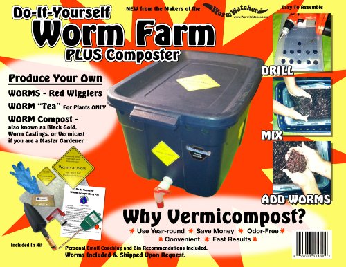 Wormwatcher® Worm Farm Composting Diy Kit Includes Worms & Instructional Email Coaching!