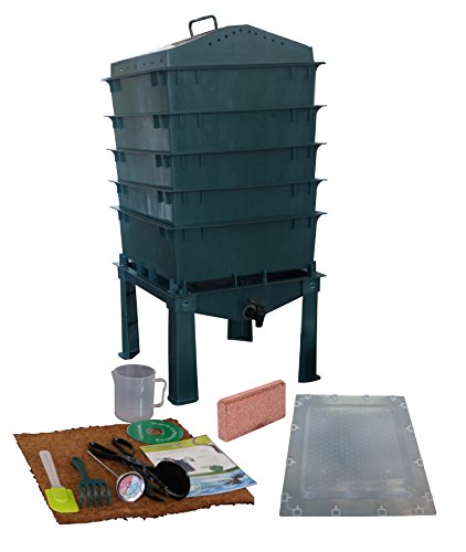 5-tray Worm Compost Bin Itower-green