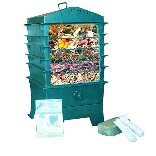 Vermihut 5-tray Worm Compost Bin Dark Green
