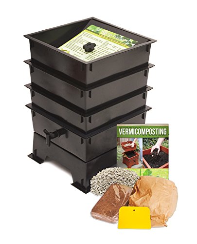 Worm Factory DS3BT 3-Tray Worm Composter Black
